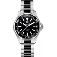 Tag Heuer Aquaracer Black Dial Diamond Ladies Sport Watch WAY131G-BA0913